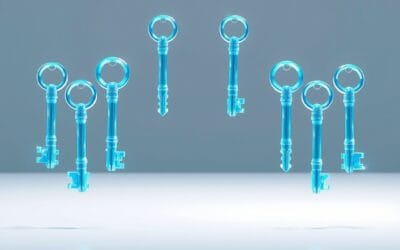 Illustration IA : dix clés lumineuses représentant les prompts ChatGPT productifs