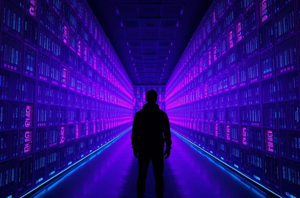 Illustration IA : bibliothèque infinie de cristaux symbolisant Claude Opus 4.6