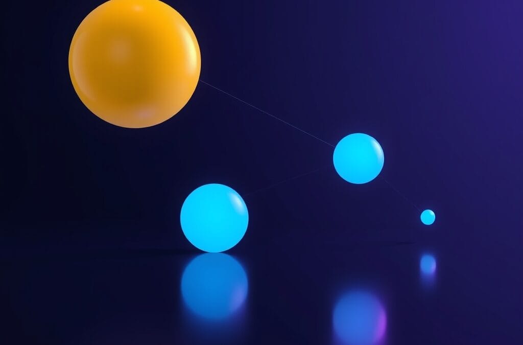 Illustration IA : trois orbes lumineux symbolisant GPT-5.4 Mini et Nano