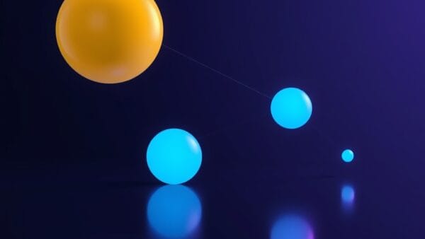 Illustration IA : trois orbes lumineux symbolisant GPT-5.4 Mini et Nano