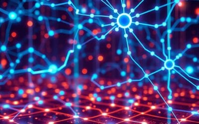 Vibrant digital interface with interconnected agent nodes, electric blue and cyan flows, futuristic AI network grid, sleek tech aesthetic, cinematic digital visualization, no text, no letters, no words, no writing, no signs, no labels, no watermarks, no logos, no typography, no numbers on surfaces