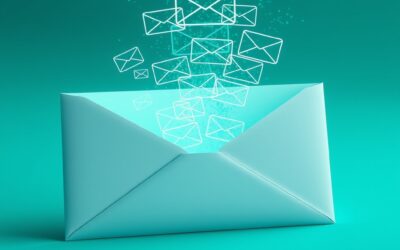 a sleek envelope transforming into a stream of organized holographic messages with AI sorting particles, cinematic editorial photography, emerald green and blue palette, no text no letters no words no writing no signs no labels no watermarks no logos no typography no numbers on surfaces