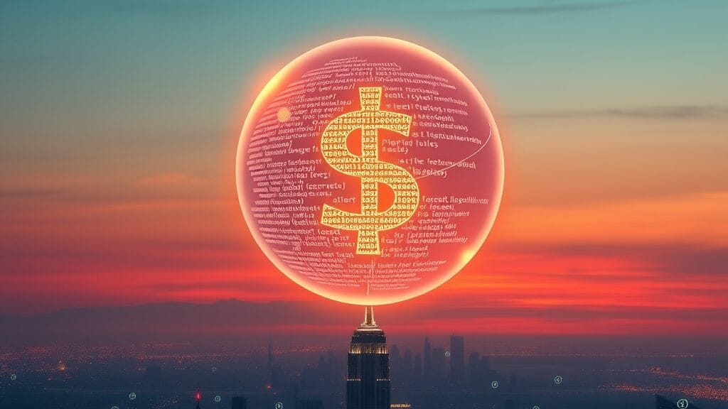 Bulle financière contenant du code évoquant la valorisation de Replit Agent 4