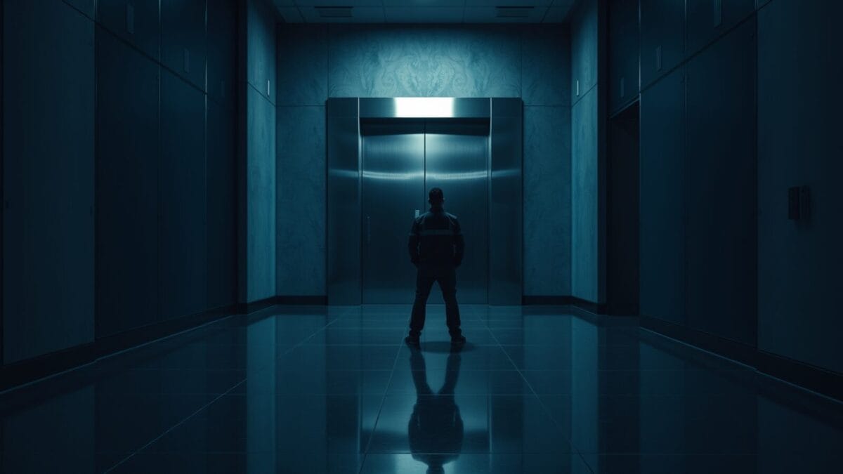 ClaudeBot usurpé : des scanners cachés dans le trafic IA 1 Porte de salle serveur entrouverte dans un couloir sombre, silhouette d'un technicien de dos au loin.