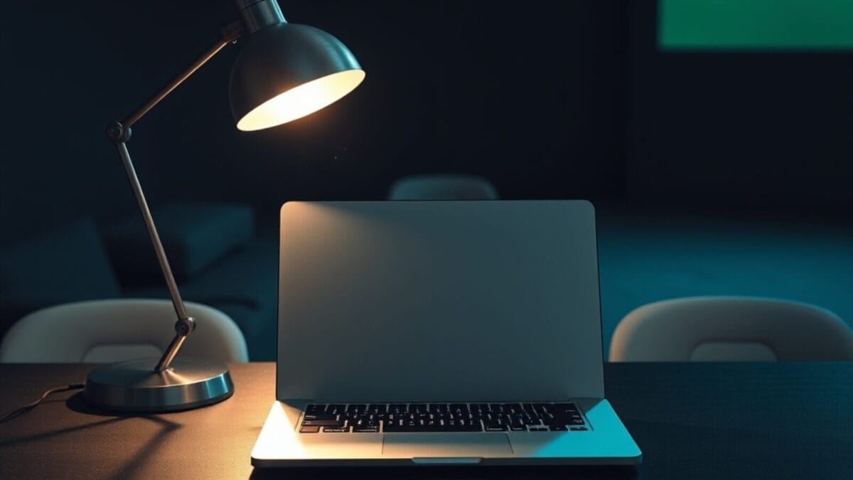 ChatGPT Computer History : comment suit votre activité ? 1 Ordinateur portable fermé sur un bureau dans un bureau vide la nuit