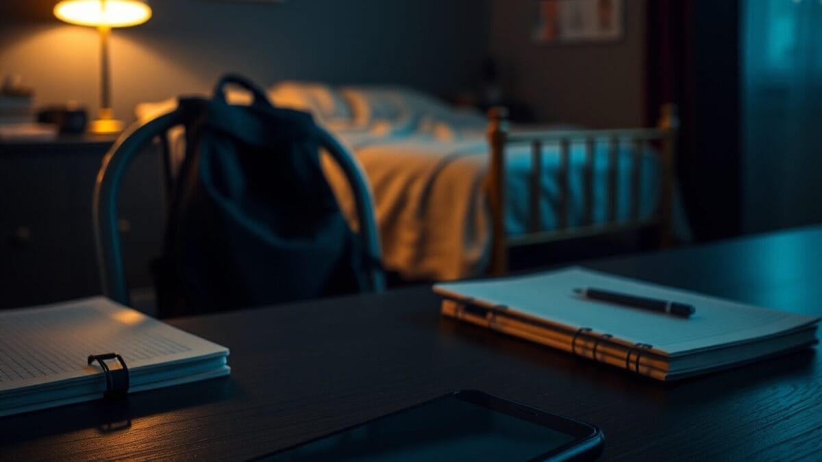 OpenAI lance un mode ChatGPT dédié aux 13-17 ans 1 Bureau d'adolescent avec téléphone posé face contre table